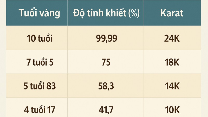 do-tuoi-cua-vang-la-gi