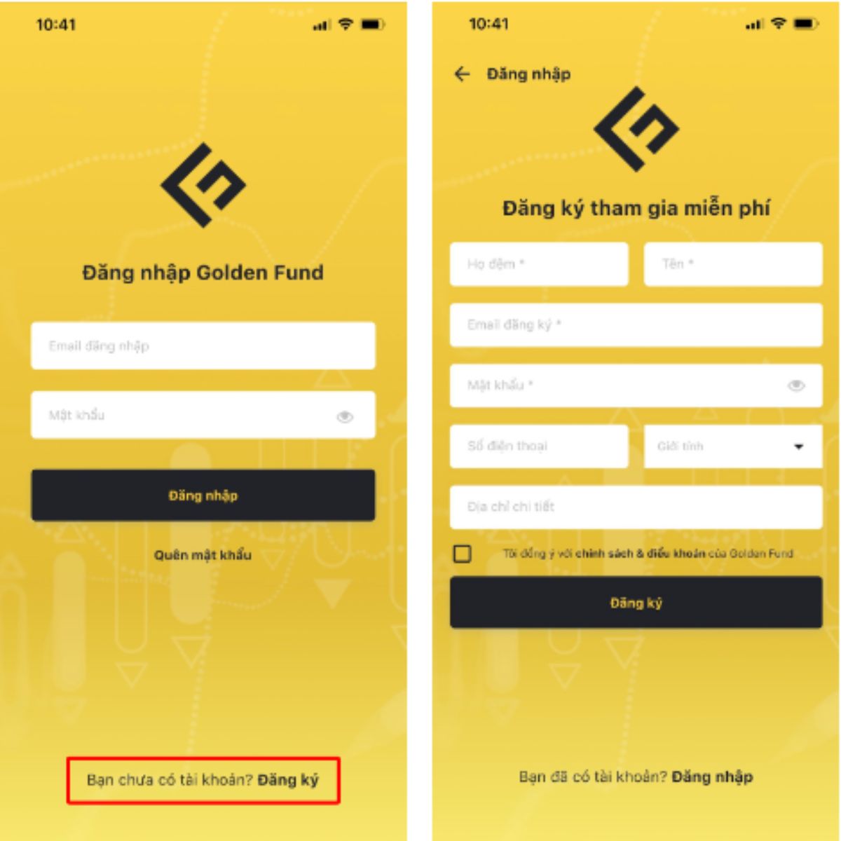 HƯỚNG DẪN ĐĂNG KÝ VÀ GIAO DỊCH VÀNG VẬT CHẤT GOLDEN FUND