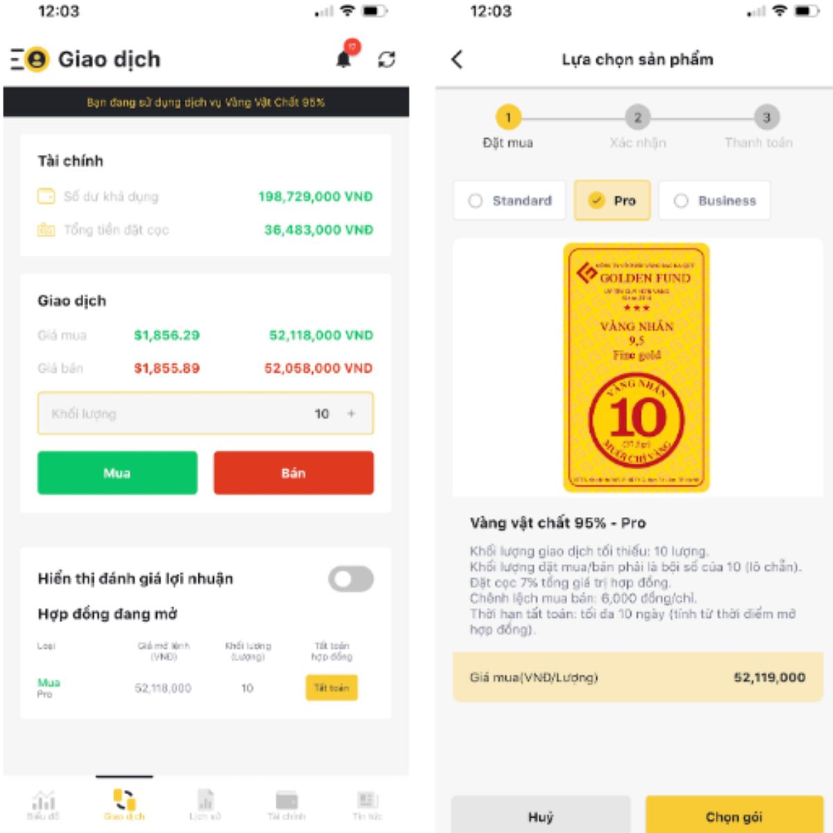 HƯỚNG DẪN ĐĂNG KÝ VÀ GIAO DỊCH VÀNG VẬT CHẤT GOLDEN FUND