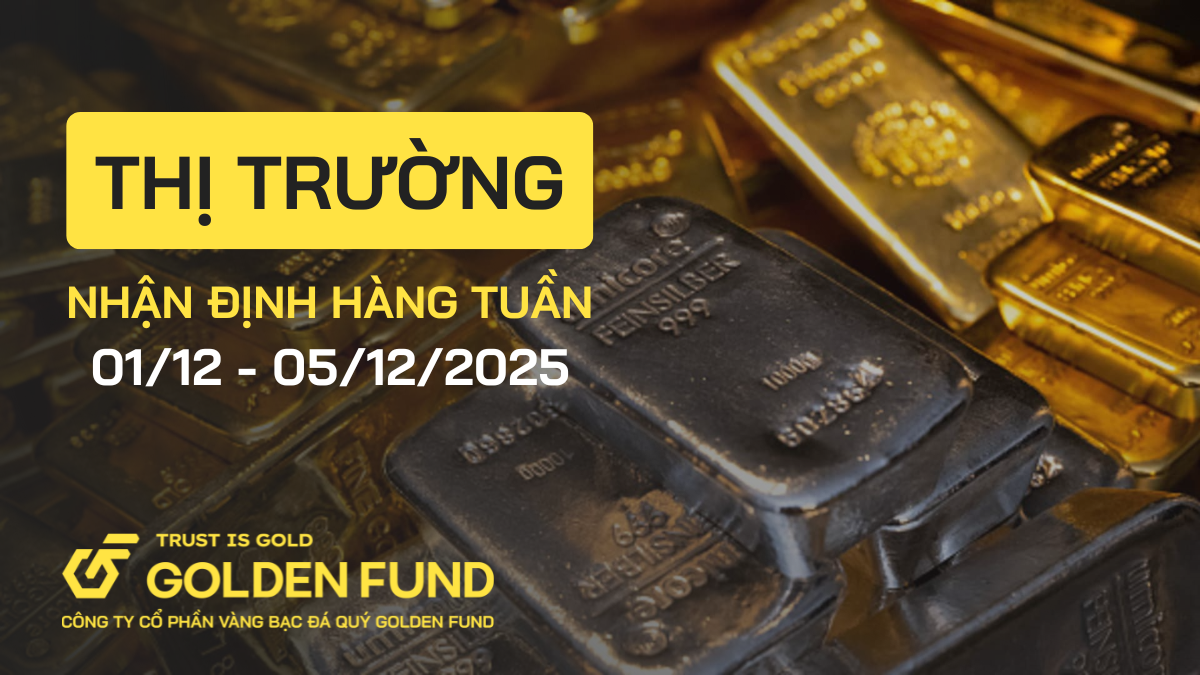 Nhận định giá Vàng từ 01/12 - 05/12: Mỹ - Trung hoà thuận - Fed được kỳ vọng tiếp tục cắt giảm lãi suất